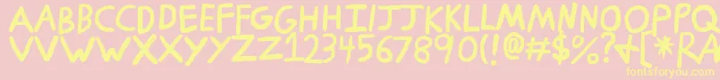 fuente Ragnarok – Fuentes Amarillas Sobre Fondo Rosa