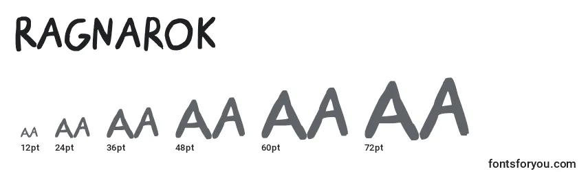 Размеры шрифта Ragnarok