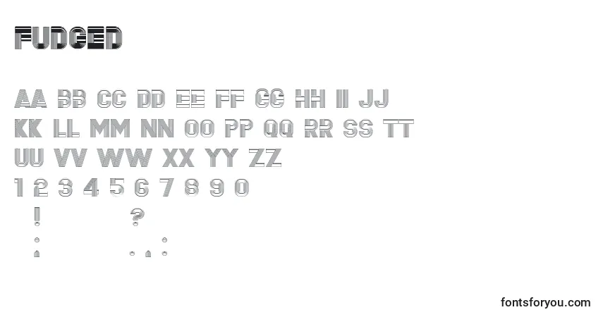 Fudged-fontti – aakkoset, numerot, erikoismerkit