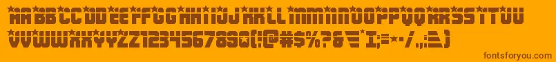Armyrangerslaser Font – Brown Fonts on Orange Background