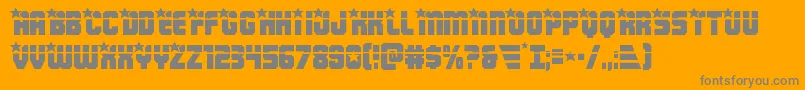 Armyrangerslaser-Schriftart – Graue Schriften auf orangefarbenem Hintergrund