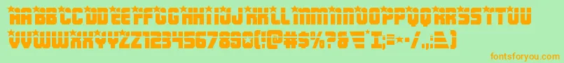 Armyrangerslaser Font – Orange Fonts on Green Background