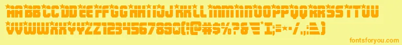 Armyrangerslaser Font – Orange Fonts on Yellow Background