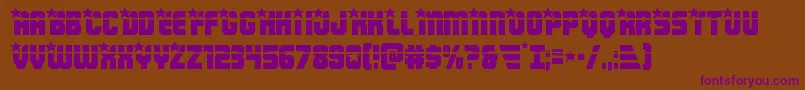 Armyrangerslaser-Schriftart – Violette Schriften auf braunem Hintergrund