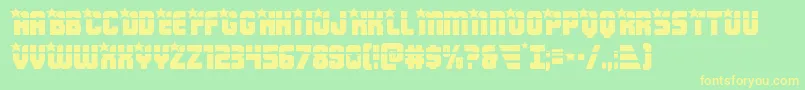 Armyrangerslaser Font – Yellow Fonts on Green Background