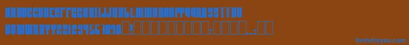 Donnie Font – Blue Fonts on Brown Background