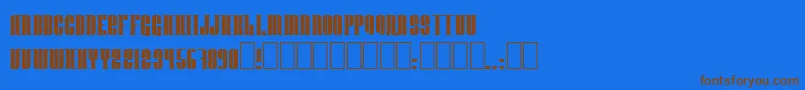 Donnie Font – Brown Fonts on Blue Background