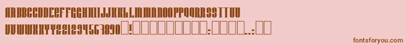 Donnie-Schriftart – Braune Schriften auf rosa Hintergrund