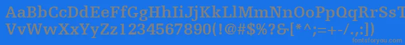 Czcionka EgyptienneFLt65Bold – szare czcionki na niebieskim tle