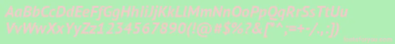 Pts76fW Font – Pink Fonts on Green Background
