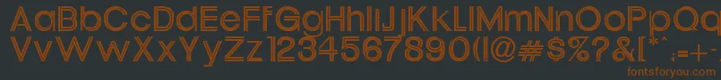 Uptight-fontti – ruskeat fontit mustalla taustalla