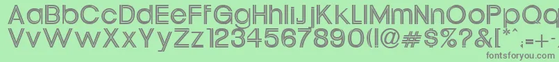 Uptight Font – Gray Fonts on Green Background