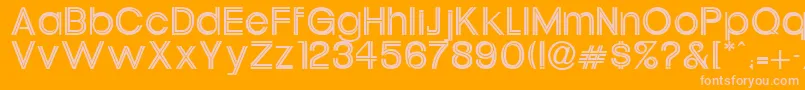 Uptight Font – Pink Fonts on Orange Background