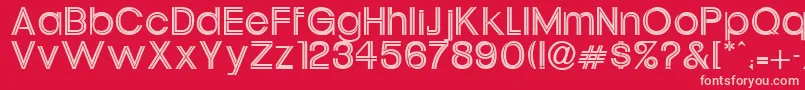 Uptight Font – Pink Fonts on Red Background