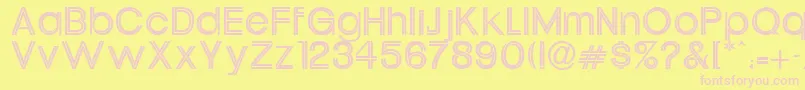 Uptight Font – Pink Fonts on Yellow Background