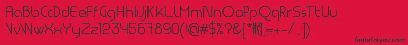 MsdLight Font – Black Fonts on Red Background