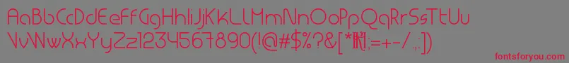 MsdLight Font – Red Fonts on Gray Background