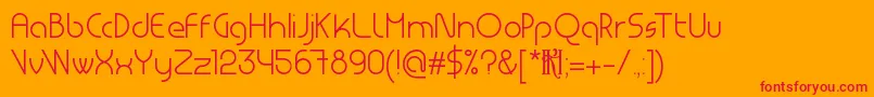 MsdLight Font – Red Fonts on Orange Background
