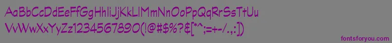 GraphitestdNarrow-fontti – violetit fontit harmaalla taustalla