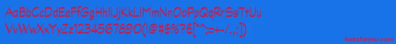 GraphitestdNarrow Font – Red Fonts on Blue Background