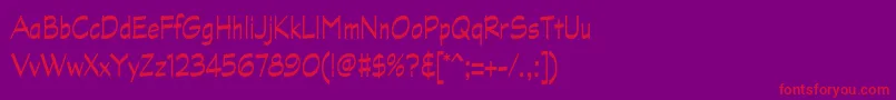 GraphitestdNarrow Font – Red Fonts on Purple Background