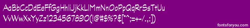 GraphitestdNarrow Font – White Fonts on Purple Background