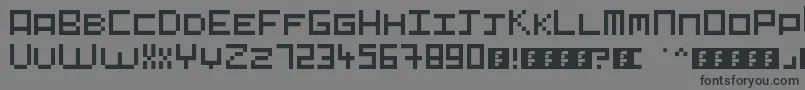 Pixelart Font – Black Fonts on Gray Background