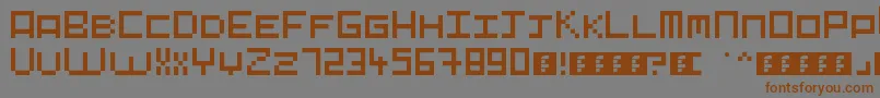 Pixelart Font – Brown Fonts on Gray Background