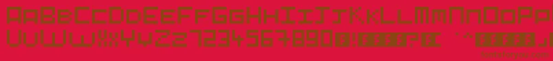 Pixelart Font – Brown Fonts on Red Background