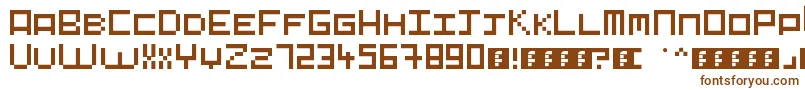 Pixelart Font – Brown Fonts on White Background