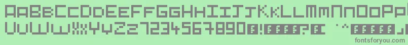 Police Pixelart – polices grises sur fond vert