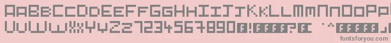 Pixelart Font – Gray Fonts on Pink Background