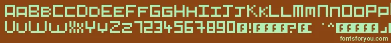 Pixelart Font – Green Fonts on Brown Background