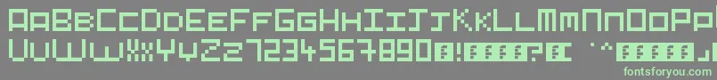 Pixelart Font – Green Fonts on Gray Background