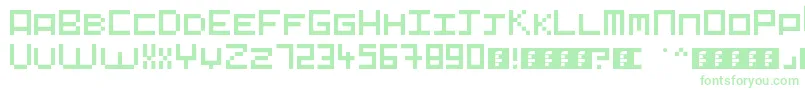 Pixelart Font – Green Fonts on White Background