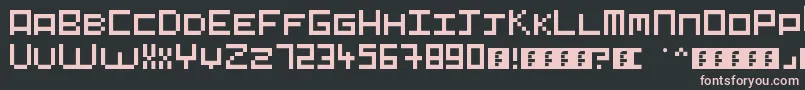 Pixelart Font – Pink Fonts on Black Background