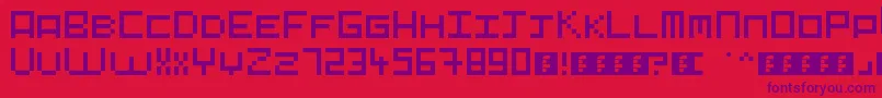 fuente Pixelart – Fuentes Moradas Sobre Fondo Rojo