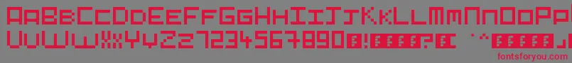 Pixelart Font – Red Fonts on Gray Background