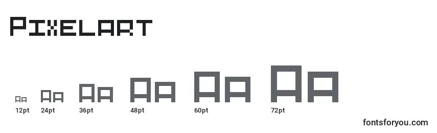 Размеры шрифта Pixelart