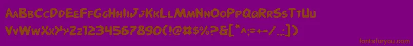 PandemoniousPuffery Font – Brown Fonts on Purple Background