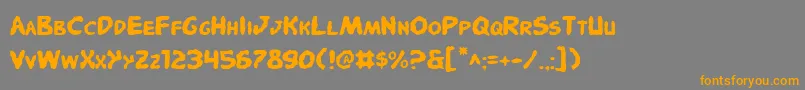PandemoniousPuffery Font – Orange Fonts on Gray Background
