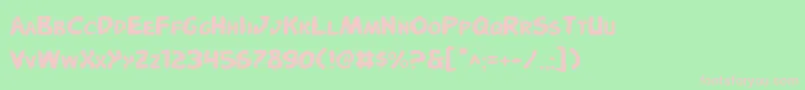 PandemoniousPuffery Font – Pink Fonts on Green Background