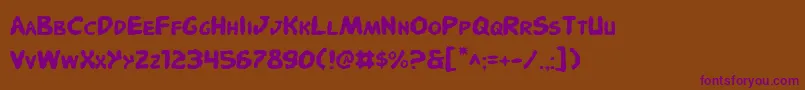 PandemoniousPuffery Font – Purple Fonts on Brown Background