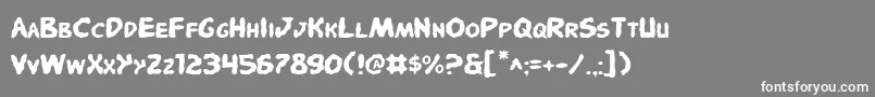 PandemoniousPuffery Font – White Fonts on Gray Background