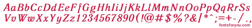 フォントAntiquaBoldItalic – 赤い文字