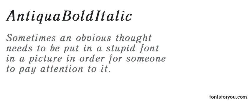 AntiquaBoldItalic Font