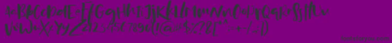 Шрифт ZeitgeistRegulardemo – чёрные шрифты на фиолетовом фоне