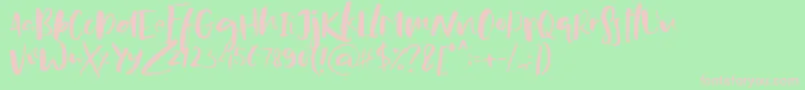 ZeitgeistRegulardemo Font – Pink Fonts on Green Background