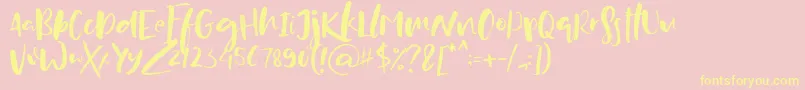 ZeitgeistRegulardemo Font – Yellow Fonts on Pink Background