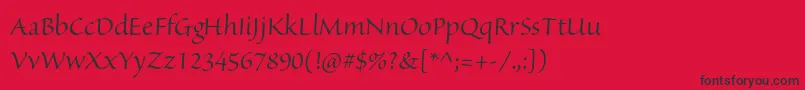 SanvitoproDisp Font – Black Fonts on Red Background